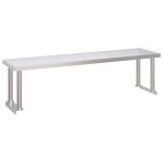 vidaXL Masă bucătărie cu raft superior, 120x60x115 cm, oțel inoxidabil vidaXL Masă bucătărie cu raft superior, 120x60x115 cm, oțel inoxidabil