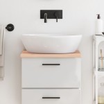 vidaXL Blat de baie, 40x30x2 cm, lemn masiv netratat vidaXL Blat de baie, 40x30x2 cm, lemn masiv netratat