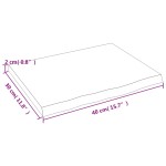 vidaXL Blat de baie, 40x30x2 cm, lemn masiv netratat vidaXL Blat de baie, 40x30x2 cm, lemn masiv netratat