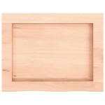 vidaXL Blat de baie, 40x30x(2-4) cm, lemn masiv netratat
