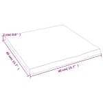 vidaXL Blat de baie, 40x40x2 cm, lemn masiv netratat vidaXL Blat de baie, 40x40x2 cm, lemn masiv netratat