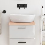 vidaXL Blat de baie, 40x40x(2-4) cm, lemn masiv netratat vidaXL Blat de baie, 40x40x(2-4) cm, lemn masiv netratat