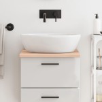 vidaXL Blat de baie, 40x50x2 cm, lemn masiv netratat vidaXL Blat de baie, 40x50x2 cm, lemn masiv netratat
