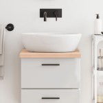 vidaXL Blat de baie, 40x60x(2-4) cm, lemn masiv netratat vidaXL Blat de baie, 40x60x(2-4) cm, lemn masiv netratat