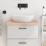 vidaXL Blat de baie, 60x30x(2-6) cm, lemn masiv netratat vidaXL Blat de baie, 60x30x(2-6) cm, lemn masiv netratat