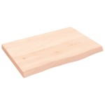 vidaXL Blat de baie, 60x40x(2-4) cm, lemn masiv netratat vidaXL Blat de baie, 60x40x(2-4) cm, lemn masiv netratat