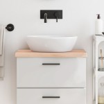 vidaXL Blat de baie, 60x40x(2-4) cm, lemn masiv netratat vidaXL Blat de baie, 60x40x(2-4) cm, lemn masiv netratat