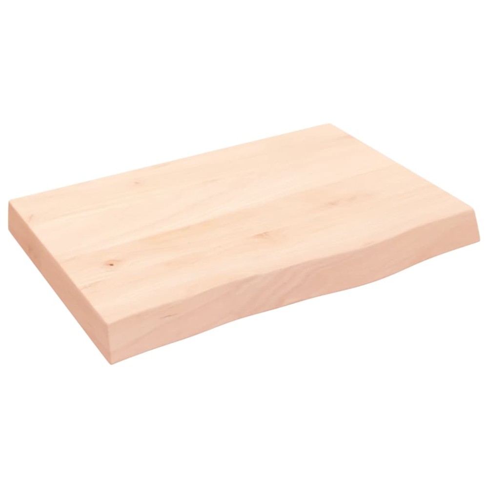 vidaXL Blat de baie, 60x40x(2-6) cm, lemn masiv netratat