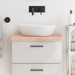 vidaXL Blat de baie, 60x40x(2-6) cm, lemn masiv netratat vidaXL Blat de baie, 60x40x(2-6) cm, lemn masiv netratat