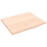 vidaXL Blat de baie, 60x50x2 cm, lemn masiv netratat vidaXL Blat de baie, 60x50x2 cm, lemn masiv netratat