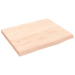 vidaXL Blat de baie, 60x50x(2-4) cm, lemn masiv netratat vidaXL Blat de baie, 60x50x(2-4) cm, lemn masiv netratat