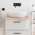 vidaXL Blat de baie, 60x50x(2-4) cm, lemn masiv netratat vidaXL Blat de baie, 60x50x(2-4) cm, lemn masiv netratat