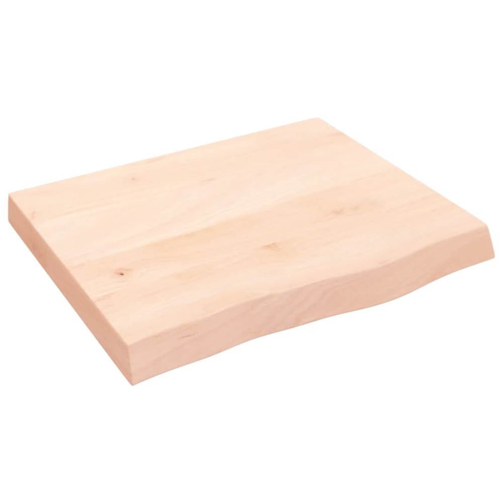 vidaXL Blat de baie, 60x50x(2-6) cm, lemn masiv netratat