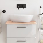 vidaXL Blat de baie, 60x60x2 cm, lemn masiv netratat vidaXL Blat de baie, 60x60x2 cm, lemn masiv netratat