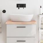 vidaXL Blat de baie, 60x60x(2-4) cm, lemn masiv netratat vidaXL Blat de baie, 60x60x(2-4) cm, lemn masiv netratat