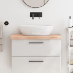 vidaXL Blat de baie, 80x30x(2-6) cm, lemn masiv netratat vidaXL Blat de baie, 80x30x(2-6) cm, lemn masiv netratat