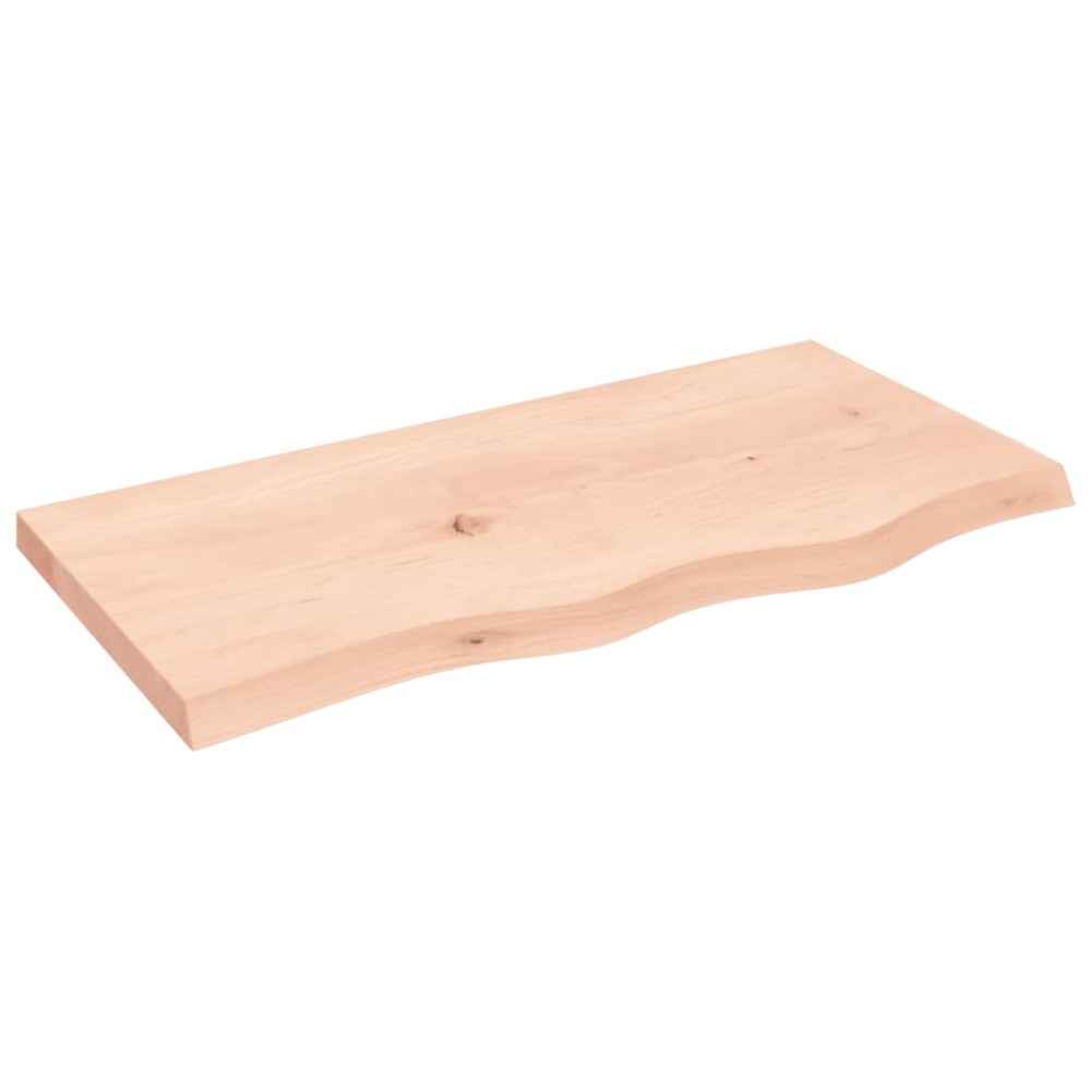 vidaXL Blat de baie, 80x40x(2-4) cm, lemn masiv netratat