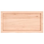 vidaXL Blat de baie, 80x40x(2-4) cm, lemn masiv netratat