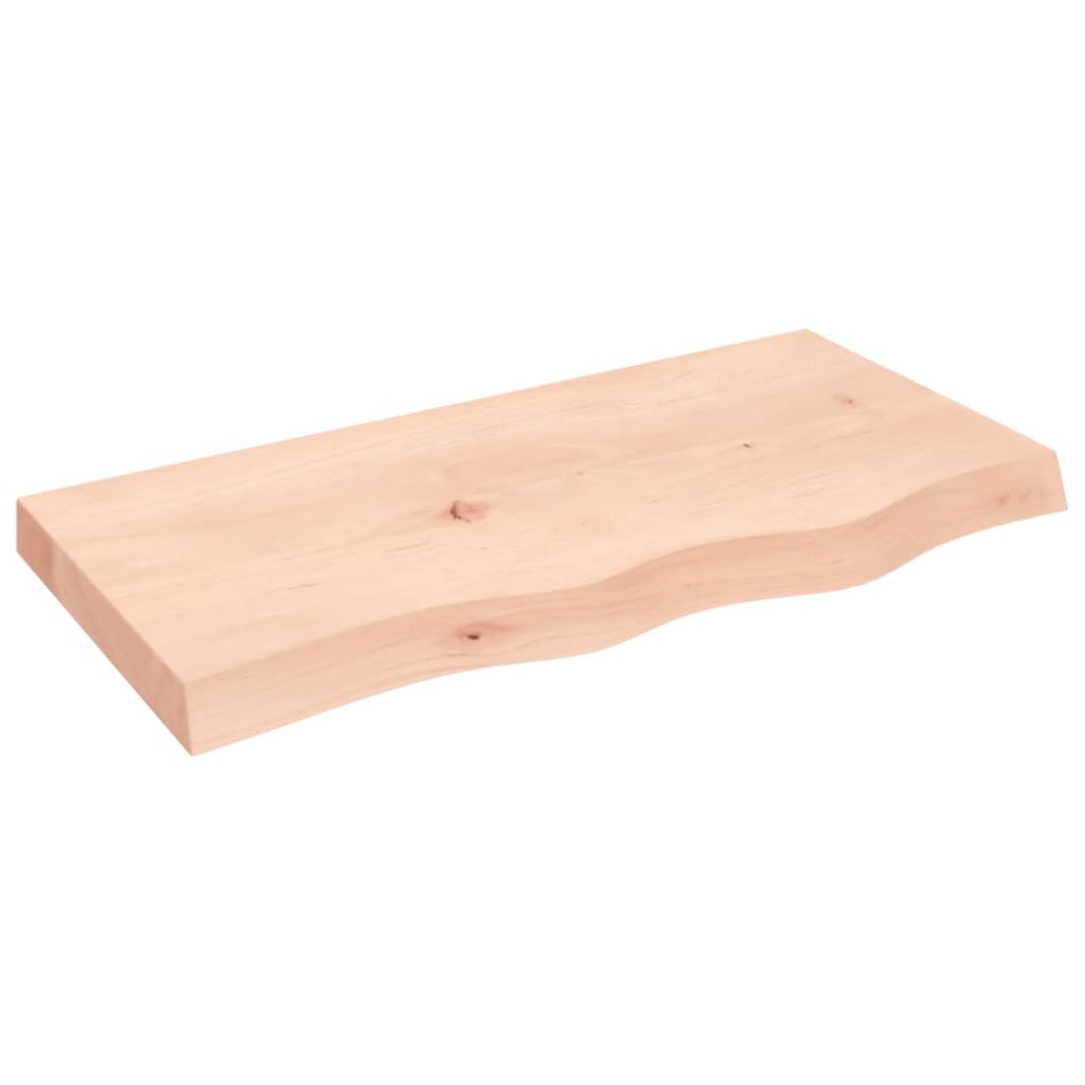 vidaXL Blat de baie, 80x40x(2-6) cm, lemn masiv netratat