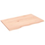 vidaXL Blat de baie, 80x50x2 cm, lemn masiv netratat