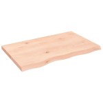 vidaXL Blat de baie, 80x50x(2-4) cm, lemn masiv netratat vidaXL Blat de baie, 80x50x(2-4) cm, lemn masiv netratat
