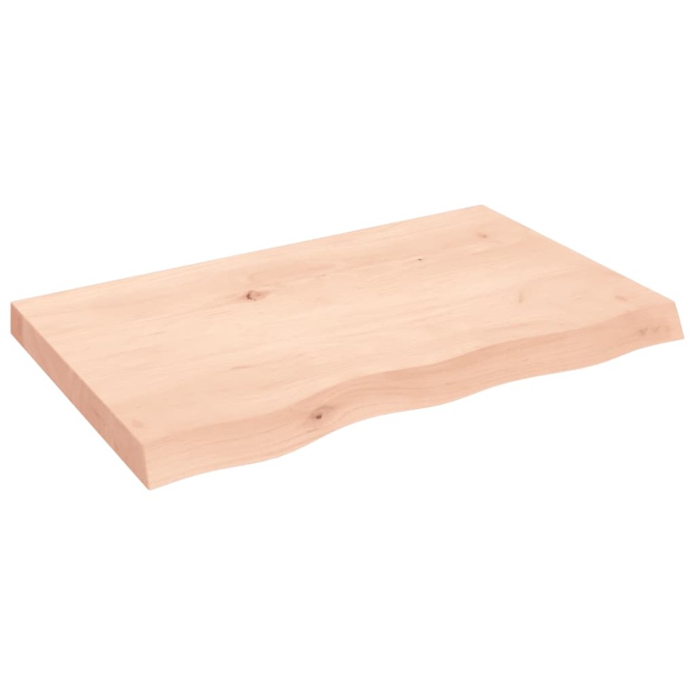 vidaXL Blat de baie, 80x50x(2-6) cm, lemn masiv netratat