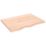 vidaXL Blat de baie, 80x60x(2-4) cm, lemn masiv netratat vidaXL Blat de baie, 80x60x(2-4) cm, lemn masiv netratat