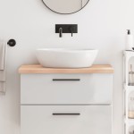 vidaXL Blat de baie, 80x60x(2-4) cm, lemn masiv netratat vidaXL Blat de baie, 80x60x(2-4) cm, lemn masiv netratat