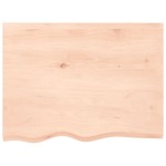 vidaXL Blat de baie, 80x60x(2-4) cm, lemn masiv netratat vidaXL Blat de baie, 80x60x(2-4) cm, lemn masiv netratat