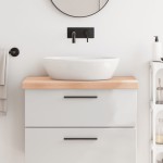 vidaXL Blat de baie, 80x60x(2-6) cm, lemn masiv netratat vidaXL Blat de baie, 80x60x(2-6) cm, lemn masiv netratat