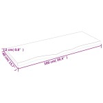 vidaXL Blat de baie, 100x40x2 cm, lemn masiv netratat vidaXL Blat de baie, 100x40x2 cm, lemn masiv netratat