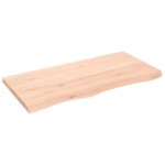 vidaXL Blat de baie, 100x50x(2-4) cm, lemn masiv netratat vidaXL Blat de baie, 100x50x(2-4) cm, lemn masiv netratat