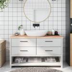 vidaXL Blat de baie, 140x50x(2-4) cm, lemn masiv netratat vidaXL Blat de baie, 140x50x(2-4) cm, lemn masiv netratat