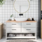 vidaXL Blat de baie, 140x60x(2-4) cm, lemn masiv netratat vidaXL Blat de baie, 140x60x(2-4) cm, lemn masiv netratat