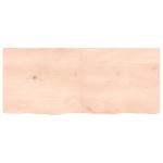 vidaXL Blat de baie, 140x60x(2-4) cm, lemn masiv netratat vidaXL Blat de baie, 140x60x(2-4) cm, lemn masiv netratat