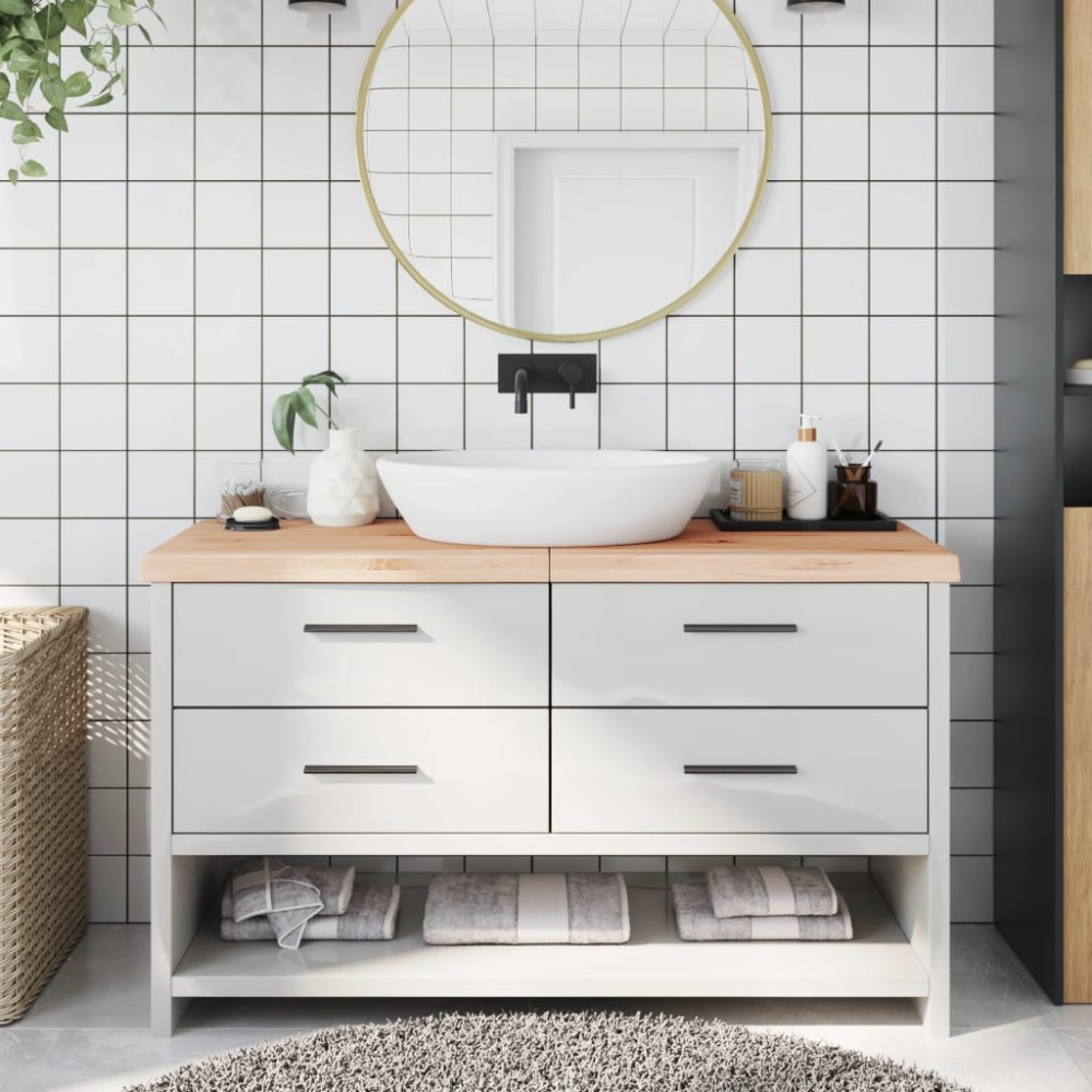 vidaXL Blat de baie, 140x60x(2-6) cm, lemn masiv netratat