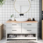 vidaXL Blat de baie, 140x60x(2-6) cm, lemn masiv netratat vidaXL Blat de baie, 140x60x(2-6) cm, lemn masiv netratat