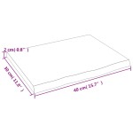 vidaXL Blat de baie, maro deschis, 40x30x2 cm, lemn masiv tratat vidaXL Blat de baie, maro deschis, 40x30x2 cm, lemn masiv tratat