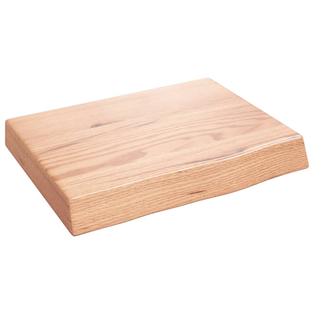 vidaXL Blat de baie, maro deschis, 40x30x(2-6) cm, lemn masiv tratat