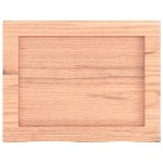 vidaXL Blat de baie, maro deschis, 40x30x(2-6) cm, lemn masiv tratat vidaXL Blat de baie, maro deschis, 40x30x(2-6) cm, lemn masiv tratat