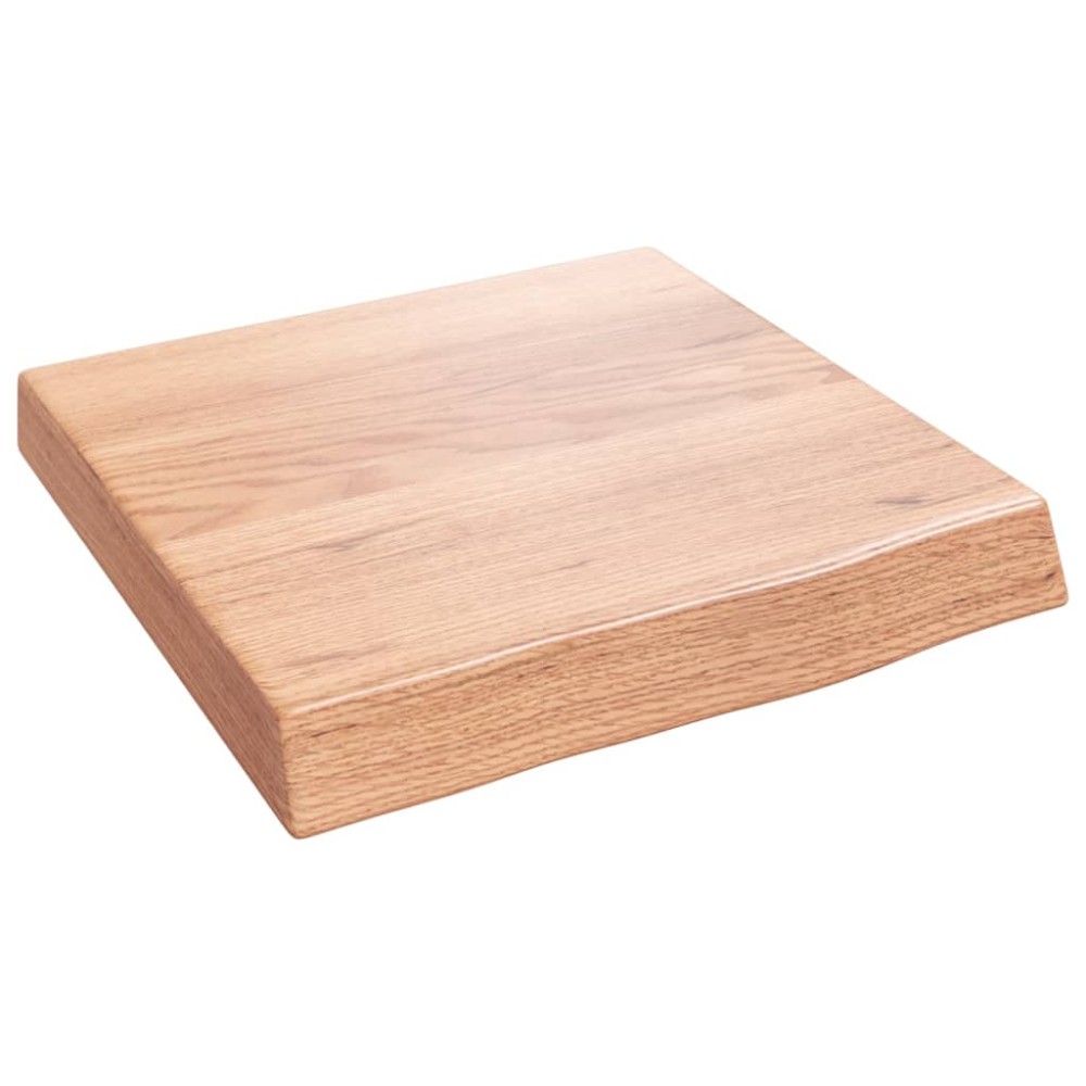 vidaXL Blat de baie, maro deschis, 40x40x(2-6) cm, lemn masiv tratat