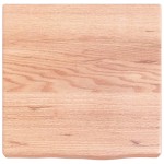 vidaXL Blat de baie, maro deschis, 40x40x(2-6) cm, lemn masiv tratat vidaXL Blat de baie, maro deschis, 40x40x(2-6) cm, lemn masiv tratat