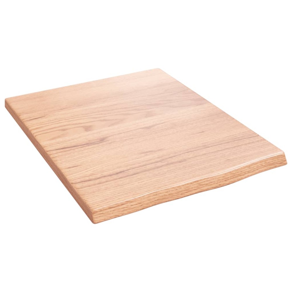vidaXL Blat de baie, maro deschis, 40x50x2 cm, lemn masiv tratat