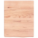 vidaXL Blat de baie, maro deschis, 40x50x(2-6) cm, lemn masiv tratat vidaXL Blat de baie, maro deschis, 40x50x(2-6) cm, lemn masiv tratat
