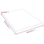 vidaXL Blat de baie, maro deschis, 40x60x2 cm, lemn masiv tratat vidaXL Blat de baie, maro deschis, 40x60x2 cm, lemn masiv tratat