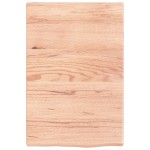 vidaXL Blat de baie, maro deschis, 40x60x(2-4) cm, lemn masiv tratat vidaXL Blat de baie, maro deschis, 40x60x(2-4) cm, lemn masiv tratat