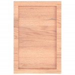 vidaXL Blat de baie, maro deschis, 40x60x(2-4) cm, lemn masiv tratat vidaXL Blat de baie, maro deschis, 40x60x(2-4) cm, lemn masiv tratat