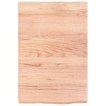 vidaXL Blat de baie, maro deschis, 40x60x(2-6) cm, lemn masiv tratat vidaXL Blat de baie, maro deschis, 40x60x(2-6) cm, lemn masiv tratat