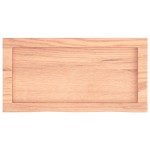 vidaXL Blat de baie, maro deschis, 60x30x(2-4) cm, lemn masiv tratat vidaXL Blat de baie, maro deschis, 60x30x(2-4) cm, lemn masiv tratat