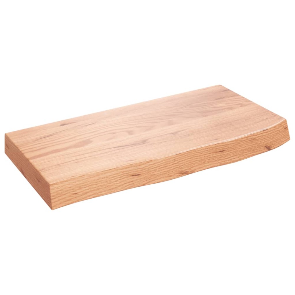 vidaXL Blat de baie, maro deschis, 60x30x(2-6) cm, lemn masiv tratat